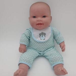 JC Toys Berenguer Baby Doll  Blue Eyes Vinyl with Soft Cloth Body Approx: 15"